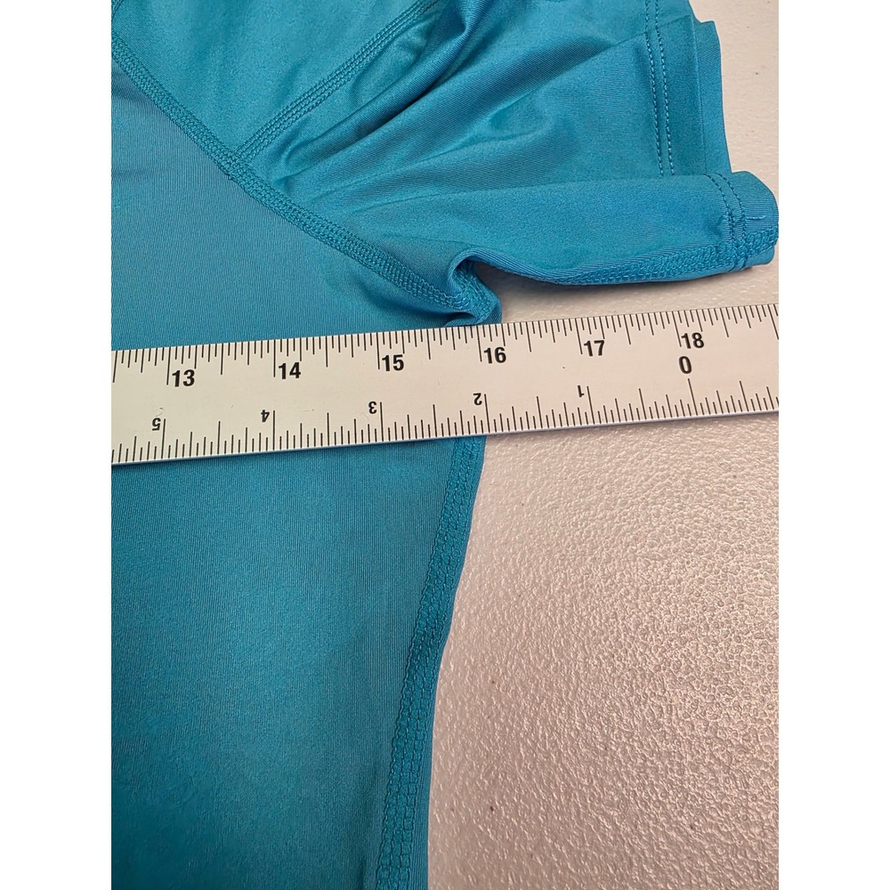Copper Life Tahitian Teal Peplum Short Sleeve Shirt XL‎ V-Neck Copper Znergy - Picture 5 of 7